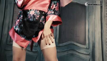 354 Rebeka Black as Japan Geisha cosplay costume