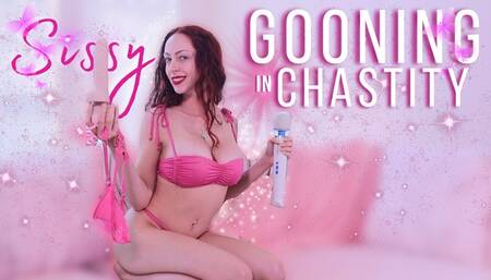 Sissy JOI Gooning in Chastity