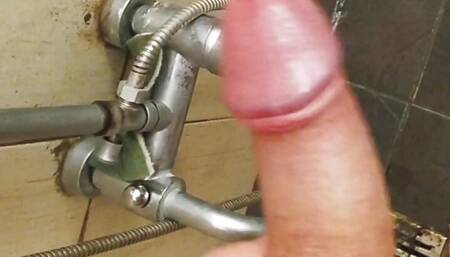 Milking like a good boy - after a few days without cum
