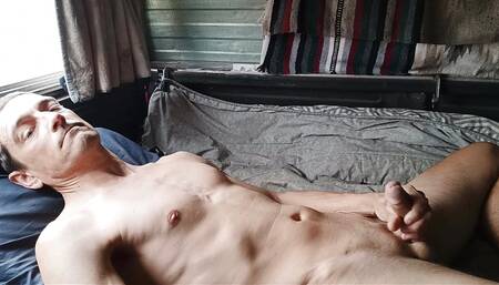 Cumming as the snow starts to fall outside