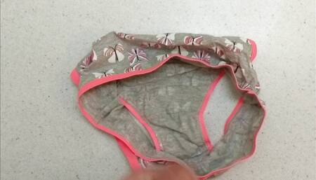 Heavy breathing while masturbating with cute panties again
