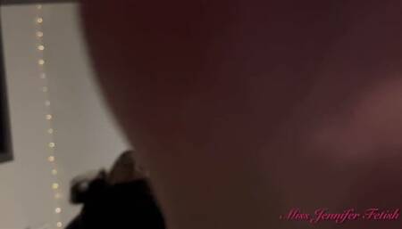 Stomping you because you've been a bad slave