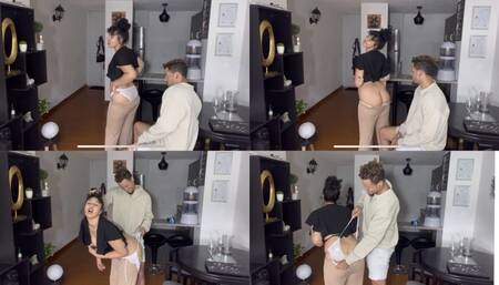 1080P Stepdaddy destroys my panties with hard wedgies