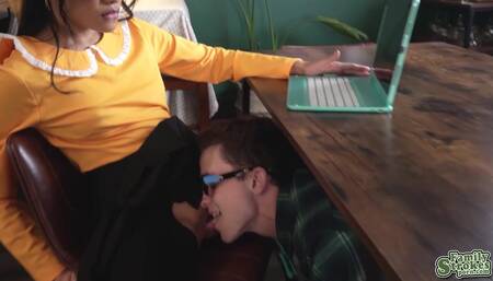 Parker got down and dirty on the table