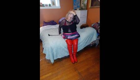 Nurse Vicki in Red Thigh High Boots Photos Turned to Video