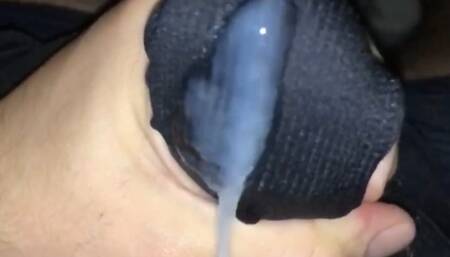 Wife gave used wet panties to masturbate and cum on it