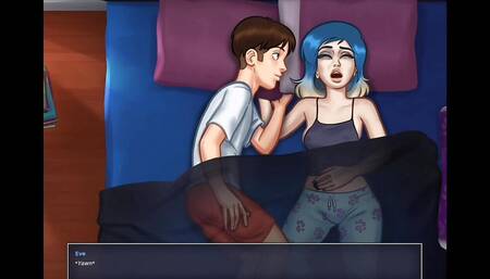 Seduce Girlfriend on His Bedroom. Summertime Saga Eve Sex Scene.