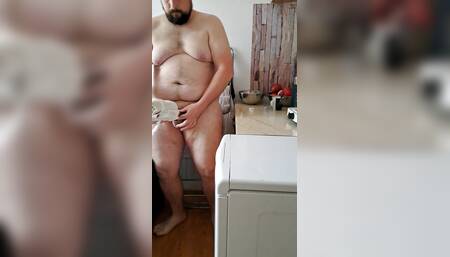 sexy bearded boy eating Owen cum fucking flashlight and cum