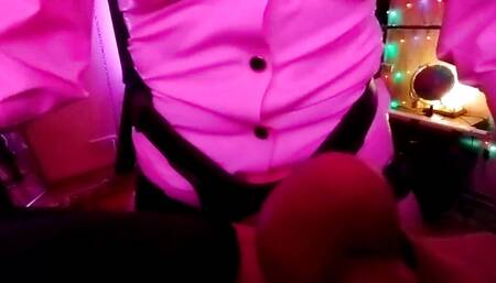 Femdom Mistress Eva Latex Dominatrix Strapon Slave Fingering Anal Fuck White Latex Laggins Mask BDSM Fetish Hardcore