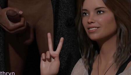 The East Block: Cuckold Boyfriend Lets an Old Man Jerk off on His Girlfriend on the Street - Episode 1