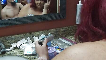 having some fun in the hotel with hubby on 12-02-23