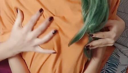 POV Threesome Sex in Underpants - Amateur FFM Threesome Kira Green