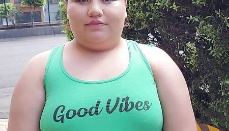 I walk in public with cum on my face (One shot, no cuts or editing)