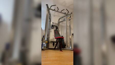 Giant Bodybuilder huge Cumshot at the Gym