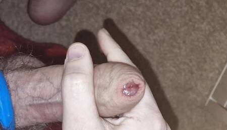 Thick and tight uncut cock wank to completion. Thick Thick Cum