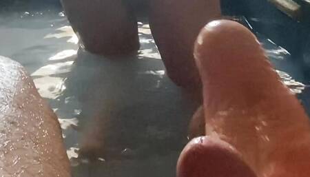 Jacuzzi sex and more. She likes his cock everywhere, mouth, ass and pussy. Big creampie on her lips
