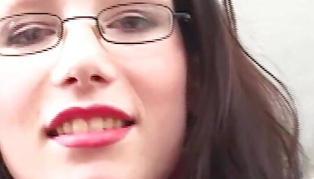 Alluring Babe with Glasses Pounds Her Ass Against Rock Solid Cock