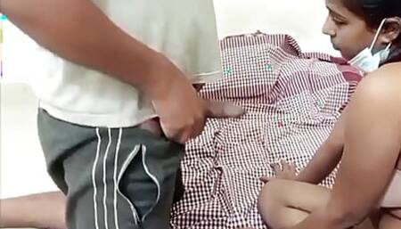 Tamil college girl fucked by college teacher with blowjob. Use headsets.