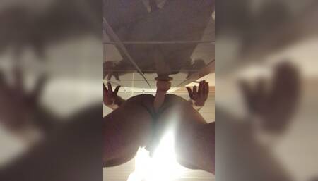 Sissyboy in lingerie fucks his ass in the shower