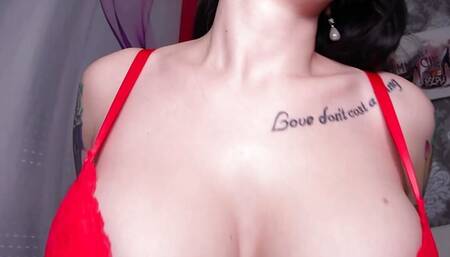 German Xmas girlfriend big tits make homemade POV sextape