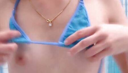 First Striptease of a Marvelous Blond Teen