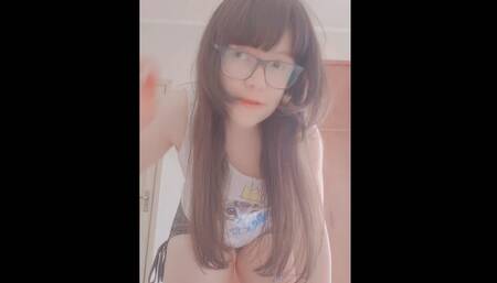 Small petite girl showing her young body for you