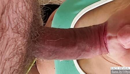 Tiny girl decided to offer a blow job her stepdad but he also tasted her ???? asshole