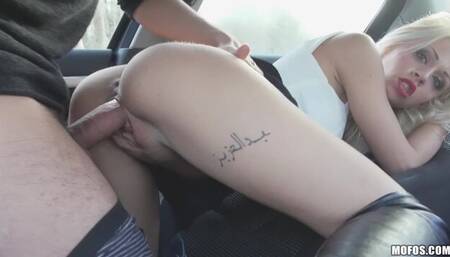 Astonishing fuck on the backseat with a glamorous Chloe Lacourt