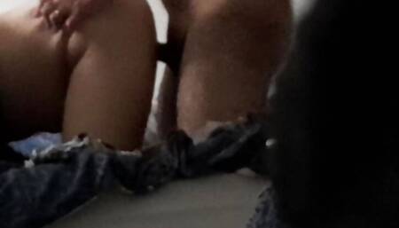 Indian desi Room mates teens share bed and fuck with hunger before lunch