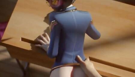 3D Hentai: Dva Schoolgirl Uniform Fuck Compilation Overwatch Uncensored Hentai