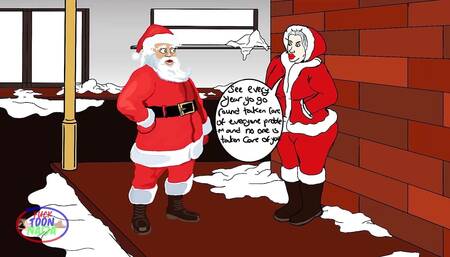 Sex starved Santa fucked in public by a brook hustler outdoors