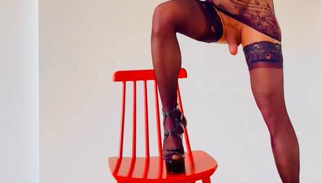 Sissy Slut posing in high heels