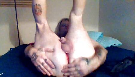 sexy white submissive sissy showing off her fe,ininazation new body