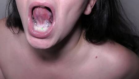 Swallower student ESTER age 19 - her first Gloryhole Part 1