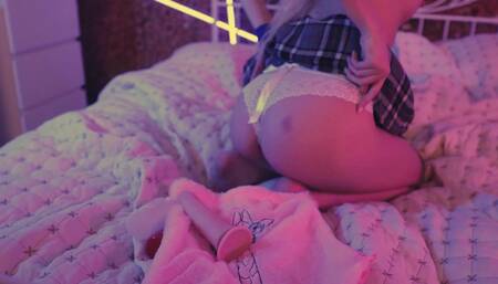 Your naughty ???????? little student is having private classes with her dildlo ????????