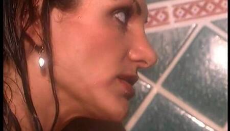 Lonely Brunette Slut Starts Playing with Her Pussy in the Shower