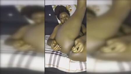 Anal Pushing a Cucumber
