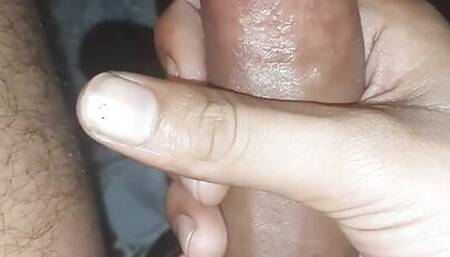 Big black asian cock jerking off huge cumshot 2 times in a row