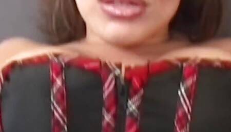 Restless and Dirty Brunette in Heat Gets Fucked by Older Big Cock Man on Couch