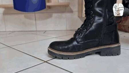 You have lose under her Boots