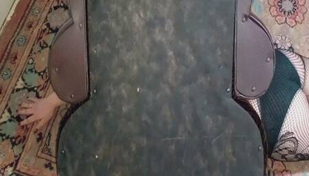 Girl stuck under a chair WMV