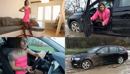 Nicky gets stuck on an icy road