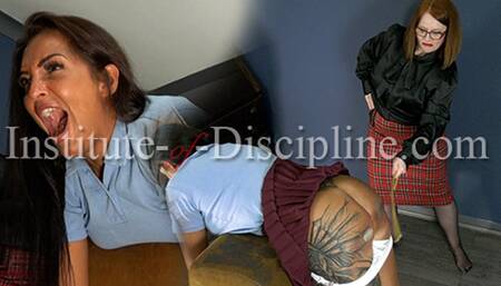 Caned across her bare bottom for smoking