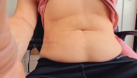 Laughing belly button POV