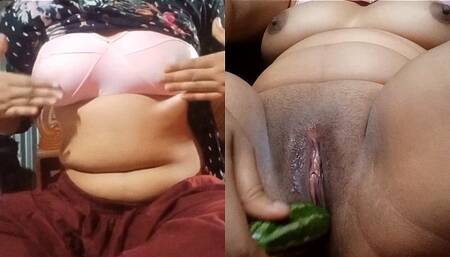 Horny young sisters fuck her pussy with vegetable. Cute asshole and clean pussy masturbation long time. Desi girl akhi enjoying