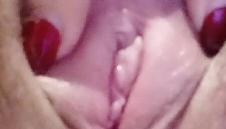 Busty mature woman masturbates, wet, sexy, mature woman who is very good at playing