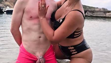 Matriarch Ezada Sinn - ruined orgasms for My human object on the beach