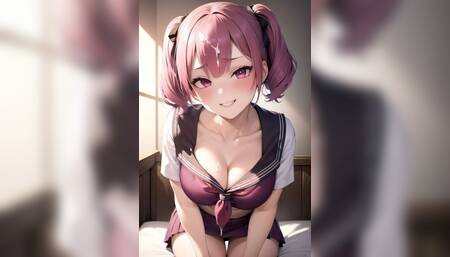 Hentai Anime Art Seduction of a cheeky JK Generated by AI