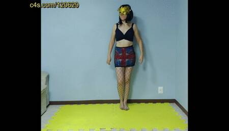 448 Sylvana trampling and ballbusting slade using your fishnet socks