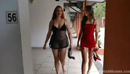 Maisa Pravo And Sabinne: Wanna Bust Your Creamy Load? Spit Shine Our Big Dirty Feet (3-Part Series)